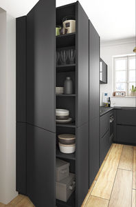 contemporary kitchen / wood veneer / laminate / L-shaped