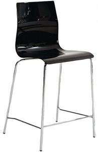 contemporary bar chair / metal / acrylic / with footrest