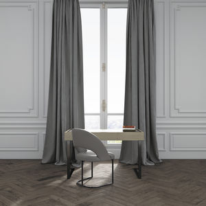metal desk / leather / contemporary