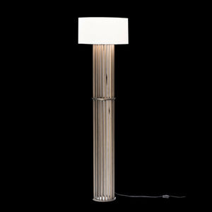 floor-standing lamp / contemporary / metal / cotton