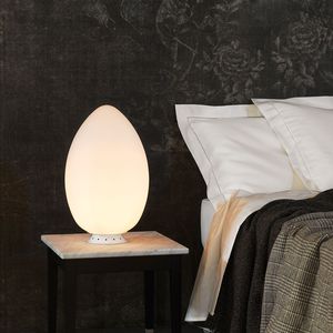 bedside table lamp / contemporary / blown glass / sculpture