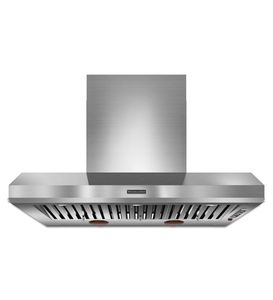 wall-mounted range hood / with built-in lighting