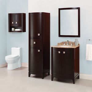 free-standing washbasin cabinet / solid wood / traditional / kit