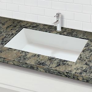undercounter washbasin / rectangular / Solid Surface / contemporary