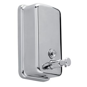 commercial soap dispenser / wall-mounted / stainless steel / manual
