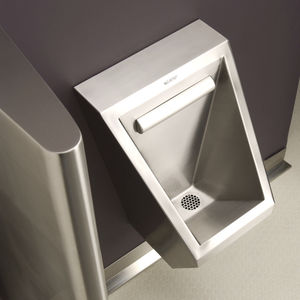 wall-mounted urinal / stainless steel