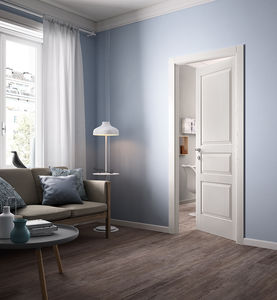 indoor door / swing / wooden / glazed