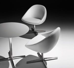 contemporary chair / upholstered / star base / swivel