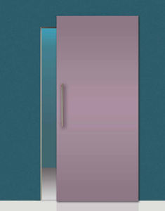 sliding door / wooden / flush / lacquered