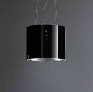 wall-mounted range hood / island / with built-in lighting / original design