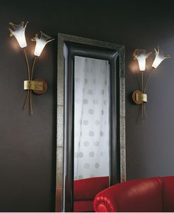 traditional wall light / glass / halogen / IP20