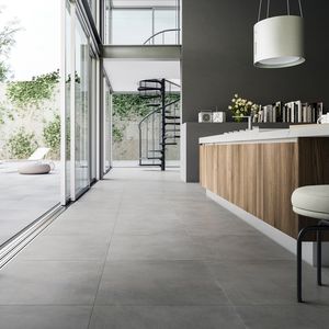 outdoor tile / for floors / porcelain stoneware / plain