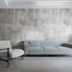 floor tile / porcelain stoneware / polished / concrete effect