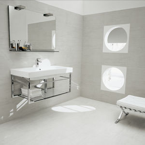 outdoor tile / for floors / porcelain stoneware / polished