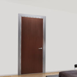 indoor door / swing / wooden / security