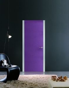 interior door / swing / wooden / lacquered