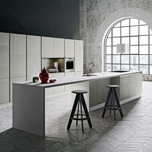 contemporary kitchen / wood veneer / oak / lacquered wood
