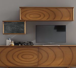 traditional living room wall unit / solid wood