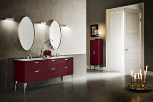 double washbasin cabinet / MDF / free-standing / traditional