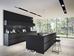 contemporary kitchen / laminate / island / matte
