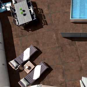 outdoor tile / floor / porcelain stoneware / patterned