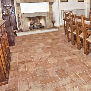 floor tile / porcelain stoneware / plain / patterned