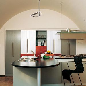 contemporary ceiling light / borosilicate glass / steel / halogen
