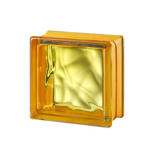 square glass brick / bathroom / for interior walls / colored