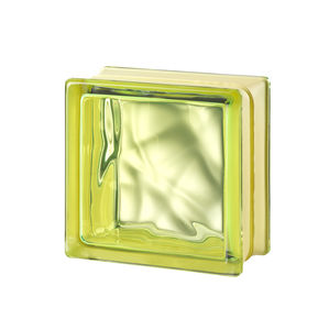 square glass brick / for interior walls / colored