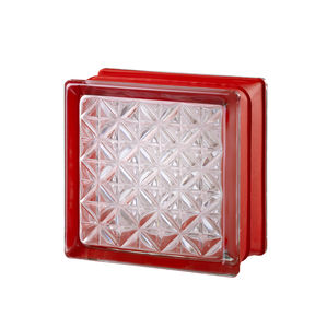 square glass brick / bathroom / for interior walls / colored