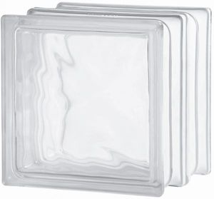 square glass brick / sandblasted / smooth / for facades