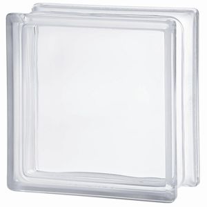 square glass brick / sandblasted / smooth / for facades