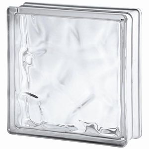 square glass brick / sandblasted / smooth / satin