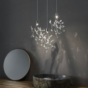 pendant lamp / contemporary / metal / crystal