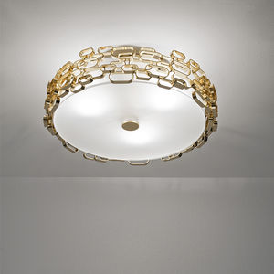 contemporary ceiling light / round / metal / halogen