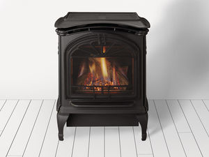 gas heating stove / classic / cast iron / glass