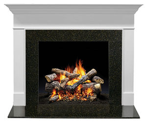traditional fireplace surround / marble / wooden