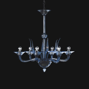 traditional chandelier / glass / halogen / commercial