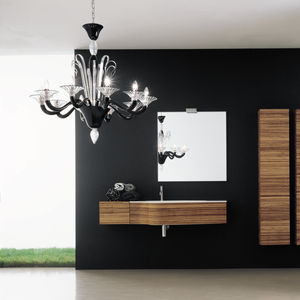traditional chandelier / glass / halogen / commercial