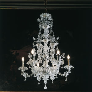 traditional chandelier / Murano glass / halogen / handmade