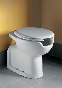 free-standing toilet / ceramic / handicapped