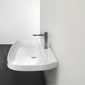 wall-mounted washbasin / other shapes / ceramic / contemporary