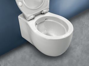 wall-hung toilet / ceramic / rimless