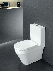 monobloc toilet / free-standing / ceramic