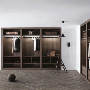 corner walk-in wardrobe / wall-mounted / modular / contemporary
