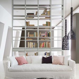 modular shelf / contemporary / lacquered wood / with drawer