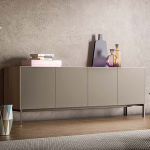 contemporary sideboard / lacquered wood / solid wood / gray
