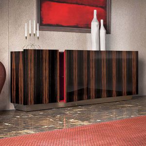contemporary sideboard / lacquered wood / ebony / rosewood