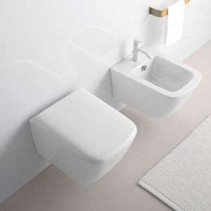 wall-hung toilet / ceramic