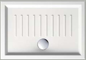 rectangular shower tray / ceramic